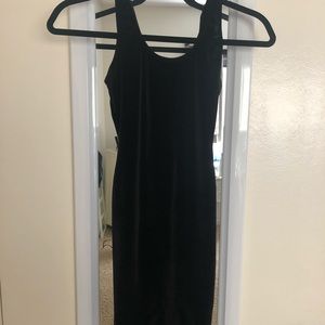 Black velvet American Apparel tank tight dress